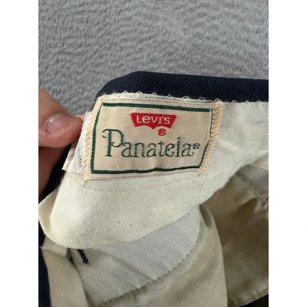 Vintage 1970s Panatela Levis Flare Leg Hippie Pants Disco High Waist 30x29 Blue